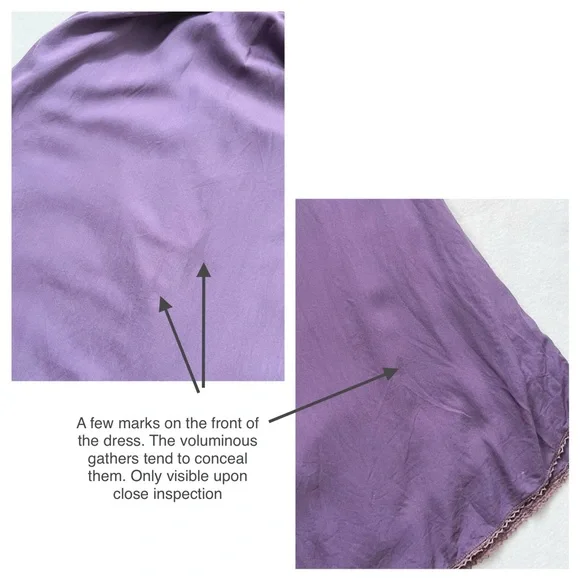 HostPick Aritzia Wilfred Allier Dress Mauvish Purple Sleeveless Mini Flowy Sz XS - Picture 16 of 16